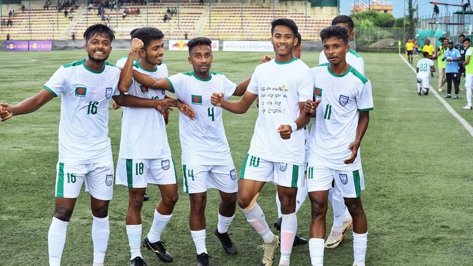 U-20 star Mirajul honour Abu Saeed and Mughdho with goal in Nepal