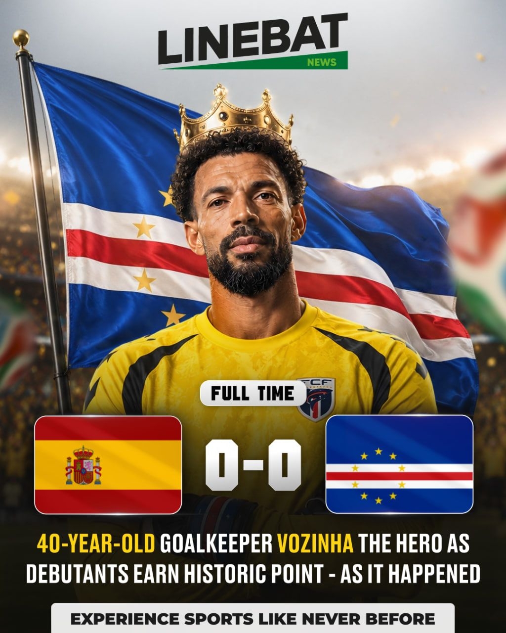 Spain 0-0 Cape Verde | FULL TIME HISTORY MADE!