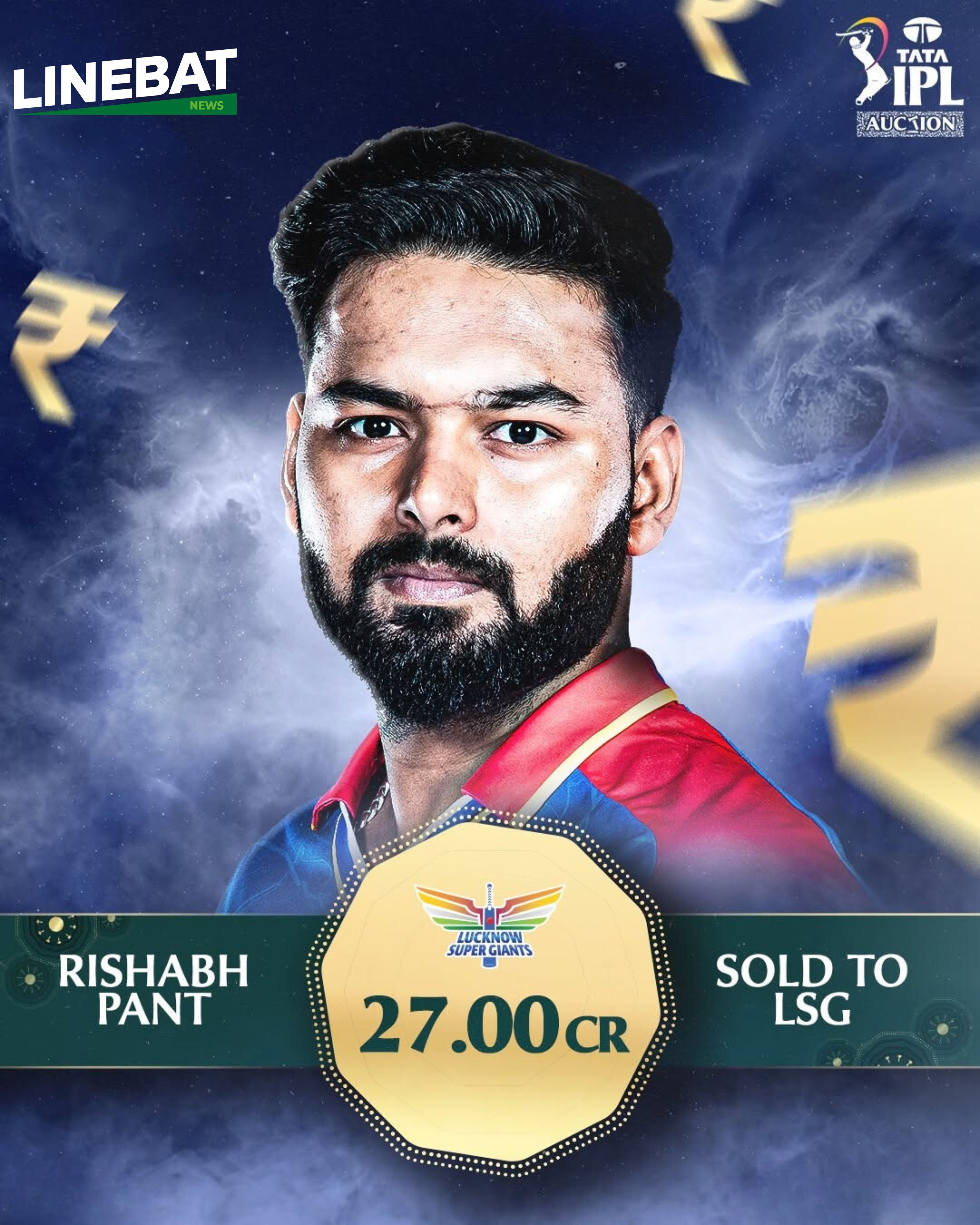 Record Breaking Price  For Rishab pant in IPL 2025