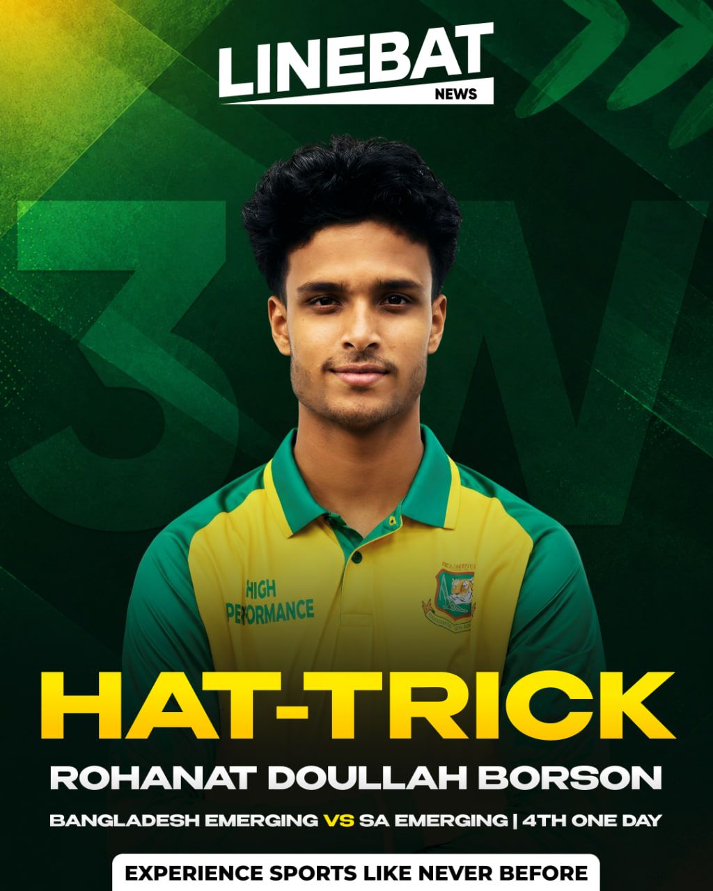 Borson’s Hat-Trick Destroys South Africa Emerging as Bangladesh Cruise into Tri-Series Final